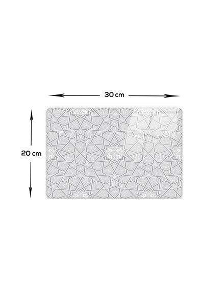 Selçuklu Motifi Desenli Cam Kesme Tahtası 20cm X 30cm