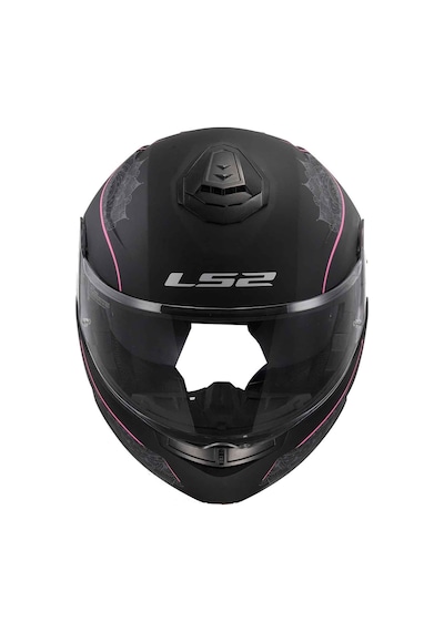 Ls2 Strobe 2 Lux Çene Açılır Motosiklet Kaskı Siyah - Pembe
