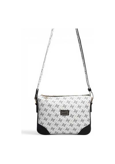 Silver & Polo Silver Polo Beyaz - Siyah Monogram Kadın Çapraz Çanta Sp784
