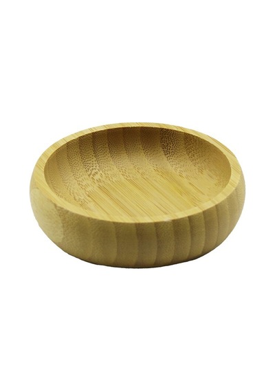 Yakut-10516 Ahşap Bambu Çerezlik Ve Lokumluk Kase Çap: 8.5cm Mini Tekli Diğer
