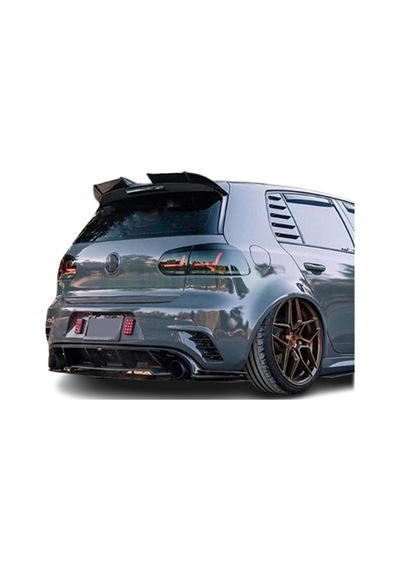 Volkswagen Golf 6 Kelebek Cam Kaplama Vizörü Parlak Siyah