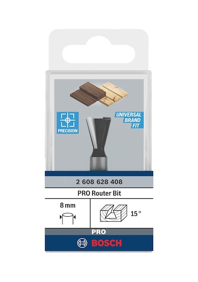 Professional Professional Aksesuar 2 608 628 408 Çinko Freze Ucu 8 Mm, D1 14,0 Mm, U 14,0 Mm, 1