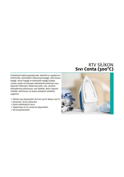 Sista 2'li Paket Rtv Silikon Sıvı Conta 300 C Kırmızı 310 Ml 0142 Kırmızı