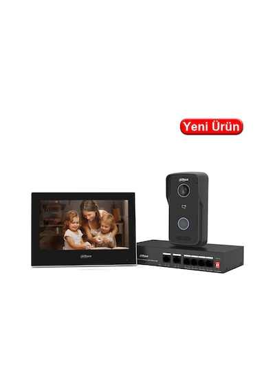 Dahua Ktp03 Ip Villa Kit İnç Dokunmatik Ekran Poe Ipc Ekranlı Kapı Zili