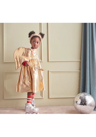 Meri Meri - Gold Angel Dress Age 5-6 - Altın Melek Elbise 5-6 Yaş 0 - 99