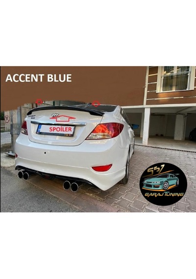 Hyundai Accent Blue Bagaj Spoyler Fiberglass Boyasız
