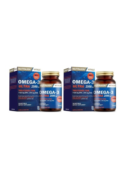 Vitals Ultra Omega-3 2500 Mg 30 Kapsül Takviye Edici Gıda 2 Paketi