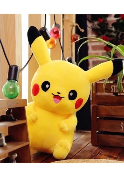 Pikachu Büyük Boy 40 Cm Peluş Oyuncak Sarı