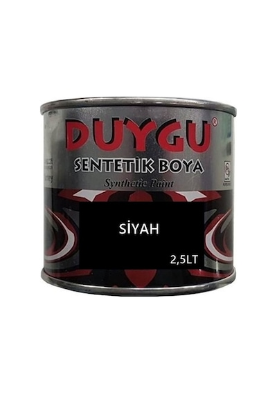 Duygu Sentetik Boya Siyah 1 Galon 2.85 Kg Ağırlık 2.5 Lt Hacim