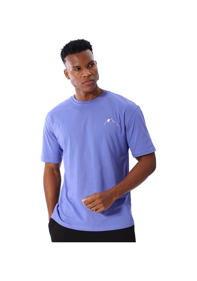 Sportive Yama Erkek Mor Günlük Stil T-shirt 25ye030-mor Mor