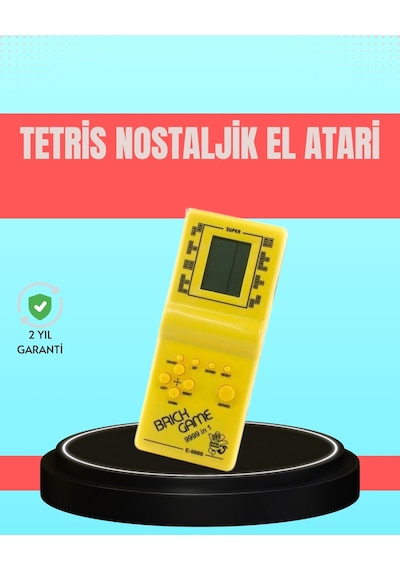 Retro Tetris El Aterisi Pil İle Çalışan Taşınabilir Mini Oyun Konsolu
