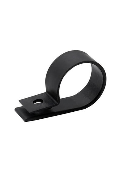 30Mm R Tipi Kelepçe Plastik - Kablo Klipsi- Kablo Toplayıcı 10'Lu Siyah 10 Adet N11.55