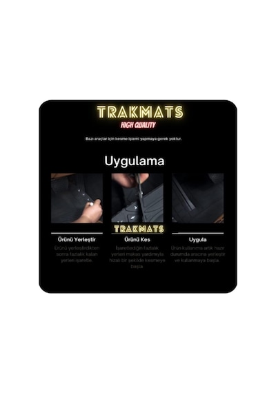 Trakmats Kyb38000 2013 Unıversal Oto Paspas Lüks Yeni Krom Suzuki Sx4 S-cross İle Uyumlu