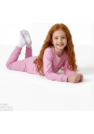 Penti Pembe Kız Çocuk Relaxalotl Uzun Kollu Pamuklu 2'li Pijama Takımı Penti Pembe Kız Çocuk Relaxalotl Uzun Kollu Pamuklu 2'li Pijama Takımı