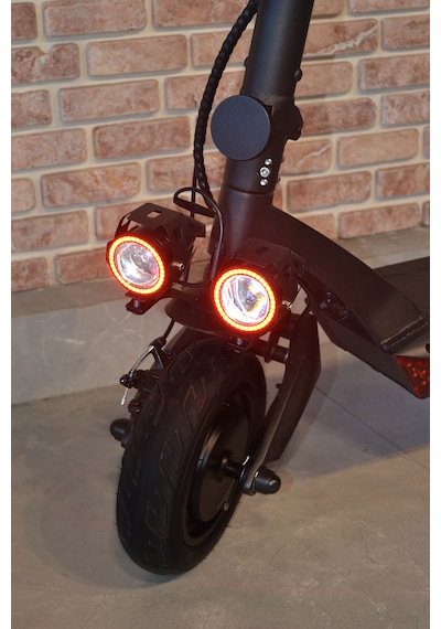 Citycoco Mx - T10 Çift Motor Katlanabilir Elektrikli Scooter 1600W Siyah
