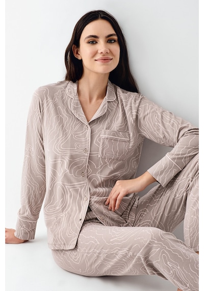 Pierre Cardin Kadın Kahverengi Pijama Takımı Pc9098-s-v1 Kahverengi