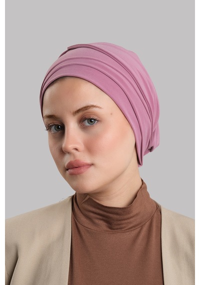 Hürrem Bone Gül Kurusu Versa Kuyruklu Pratik Tesettür Bone Sandy Büzgülü 2515 18