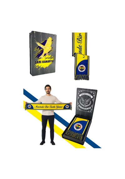 Fenerium Mazinde Bir Tarih Yatar Dokuma Atkı Uv Kutu Hediyeli Lacivert