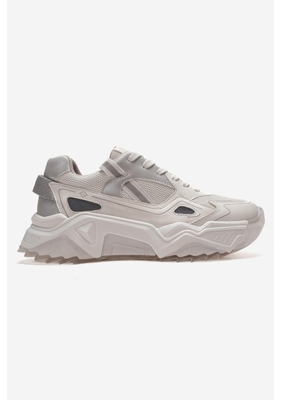 Fleur Beyaz Gümüş Kadın Sneaker Beyaz - Gümüş