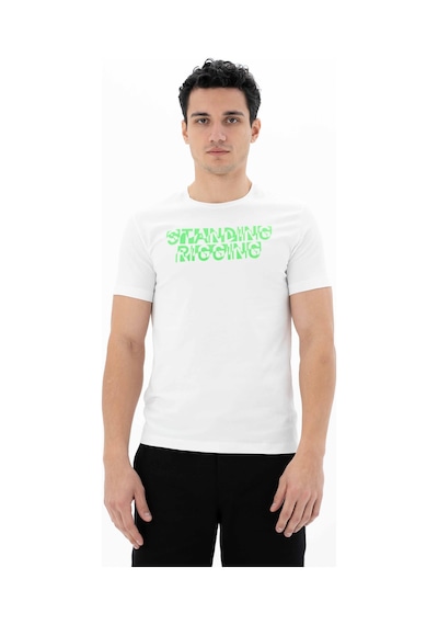 AR-MA Arma Erkek Slim Fit Bisiklet Yaka Tişört Y25344452001 Beyaz