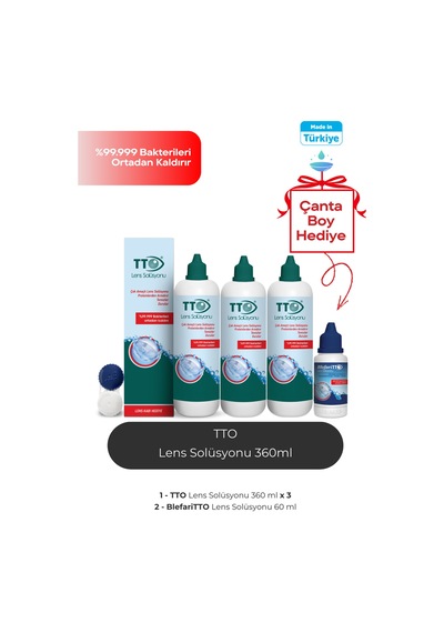 Tto Lens Solüsyonu 360 Ml (3’lü Set) + 60 Ml Çanta Boy