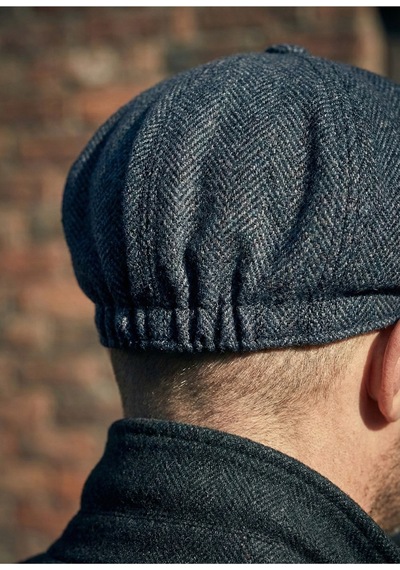 Emybox Erkek Kaşe 8 Köşe Kasket Şapka Klasik Retro- Peaky Blinders Tarzı Lastikli Standart Beden E