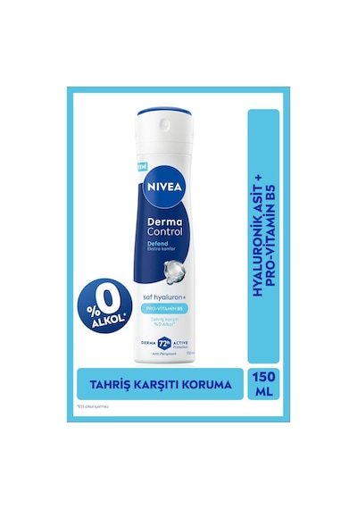 Kadın Sprey Deodorant Derma Control Defend 150 Ml,tahriş Karşıtı,alkolsüz,hyaluron,pro Vitamin B5