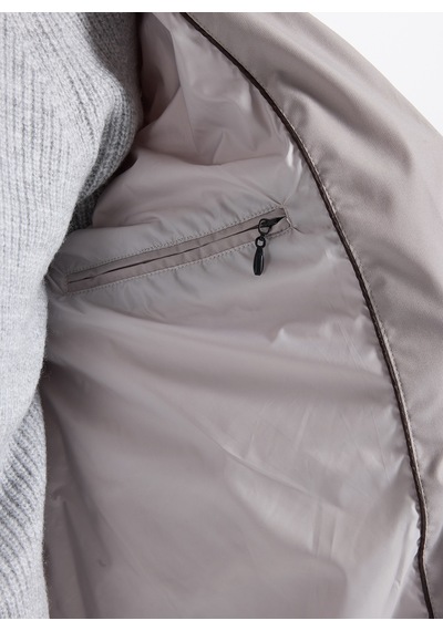Fabrika Ekru Erkek Slim Fit Kapitone Kaban F5wm-kbn 2550 Taş