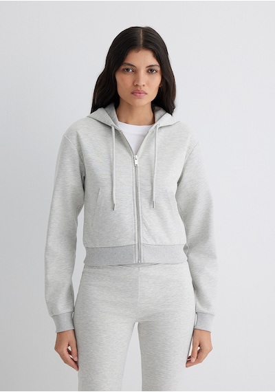 Mavi - Kapüşonlu Gri İnterlok Sweatshirt 1s10424-88467 Gri