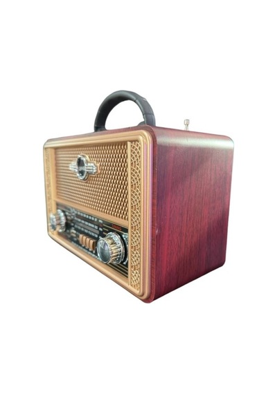 Biishe Retro, Nostaljik, Ahşap Tasarım Bluetooth Hoparlörlü, Şarjlı, Taşınabilir Otantik Tasarımlı