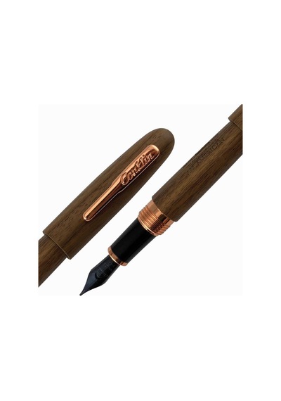 Conklin All American Golden Walnut Rose Gold Limited Edition Dolma Kalem M Uç 165-Koyu Yeşil