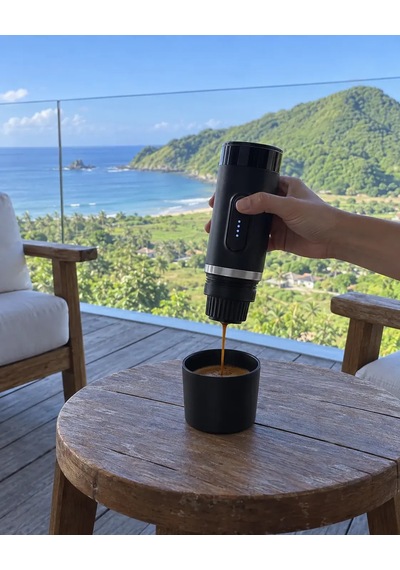 Taşınabilir Şarjlı Espresso Makinesi Kapsül Ve Öğütülmüş Kahve Uyumlu Özel Taşıma Çantalı