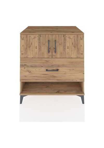 Kronos Şifonyer 2 Raflı Tek Çekmeceli 2 Kapaklı 88x59x96 Çam-çam Atlas Çam