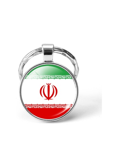 Tamgacrafts İran Iran Bayrağı Metal Anahtarlık Ülke Temalı Hediyelik Çok Renkli