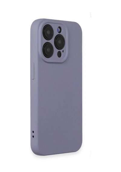 Apple Uyumlu iPhone 15 Pro Max Uyumlu Kılıf Nano İçi Kadife Silikon - Lila