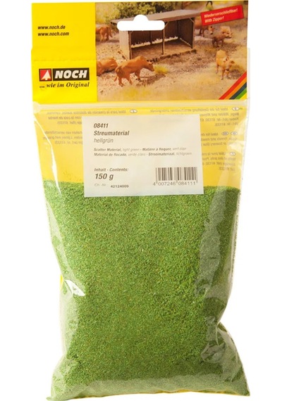 Noch 8411 Açık Yeşil Çayır Dokusu, 150 Gram, Diorama Malzemesi