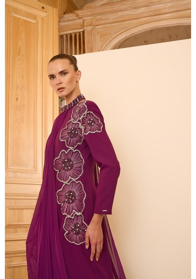 Senna Rosalın Dress Mürdüm Mürdüm