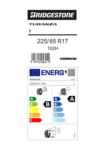 Bridgestone 225/65R17 102H Turanza 6 Yaz Lastiği 2025