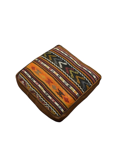 Zehra Abla Halı Yeni El Dokuma Dekoratif Puf Köşe Minderi Kırlent Kılıfı Kilim 6225