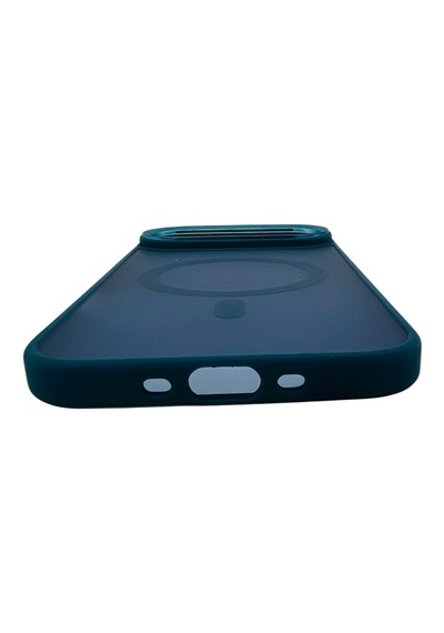 Apple iPhone 17 Air Uyumlu Magsafe Destekli Buzlu Mat Şeffaf Kılıf Mavi