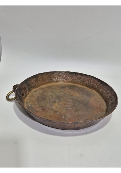 Vintage El Yapımı Bakır Tava 24cm Bakır