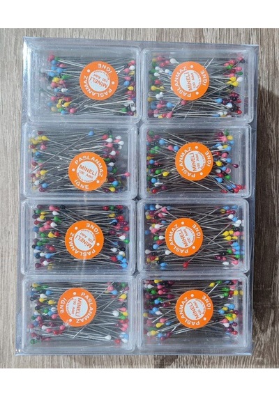 Melodi Scarf Kadın Tesettür Ve Çok Amaçlı Toplu İğne Çok Renkli 100 Adet Çok Renkli