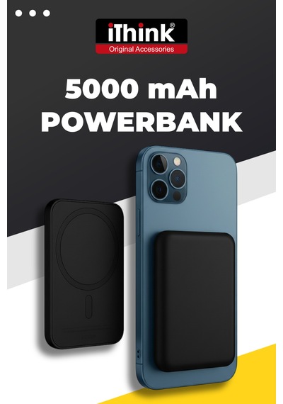 İthink Powerbank Magsafe 15 W 5000 Mah Pb-900 Siyah Siyah