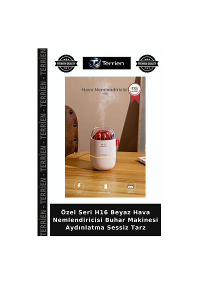 Özel Seri H16 Beyaz Hava Nemlendiricisi Buhar Makinesi Aydınlatma Sessiz Tarz