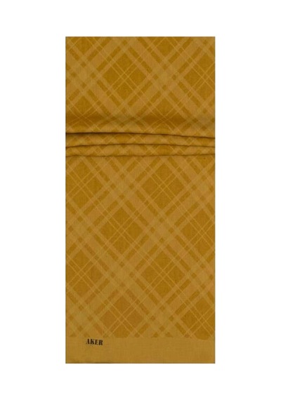 Aker Polyester Sarı Şal 962 Ekose Desen Sarı Sarı
