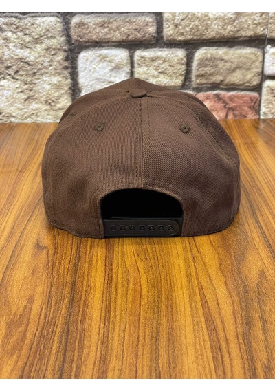 Hamze Hip Hop Snapback Rapper Basic Gabardin Cap Şapka Kahverengi
