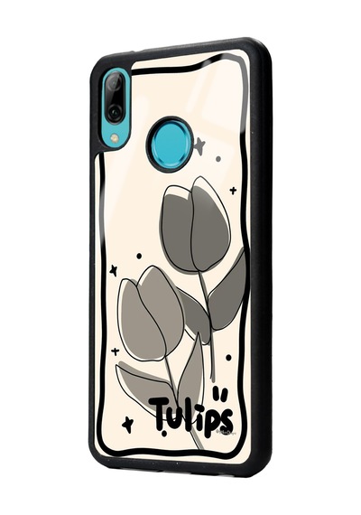 Huawei P20 Lite Tulips Tasarımlı Glossy Telefon Kılıfı Çok Renkli