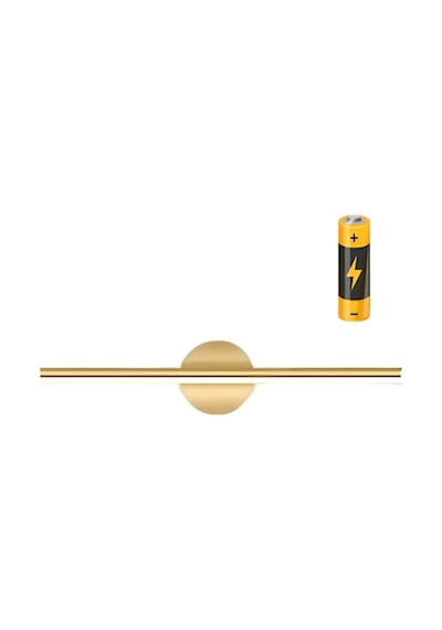 Ömür Avize Modern Kablosuz Tak Çalıştır Ledli Pilli Aplik Banyo Tablo Ayna Aydınlatma Eskitme Gold Pil Dahildir Beyaz