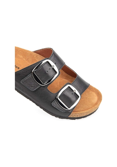 Hush Puppies Chioma 625210 Hakiki Deri Kadın Terlik Siyah Siyah