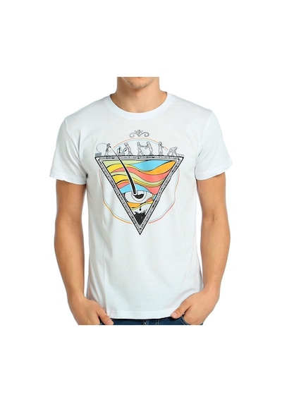 Bant Giyim - Piramit Beyaz Erkek T-Shirt Tişört
